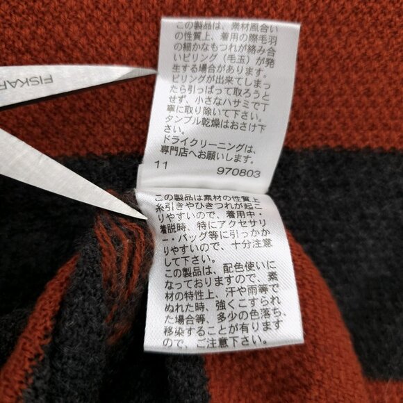 COMME CA ISM Knit Top Gray Orange Colorblock Stripe Women's MEDIUM - Picture 8 of 9